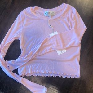 WILDFOX long sleeve crop tee